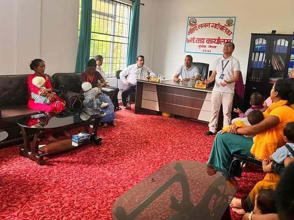 गर्भवत्ति र सुत्केरी महिलालाई कृषि ज्ञान केन्द्र गोरखाको पोषण सुरक्षण कार्यक्रम सम्बन्धी अभिमुखीकरण कार्यक्रम
